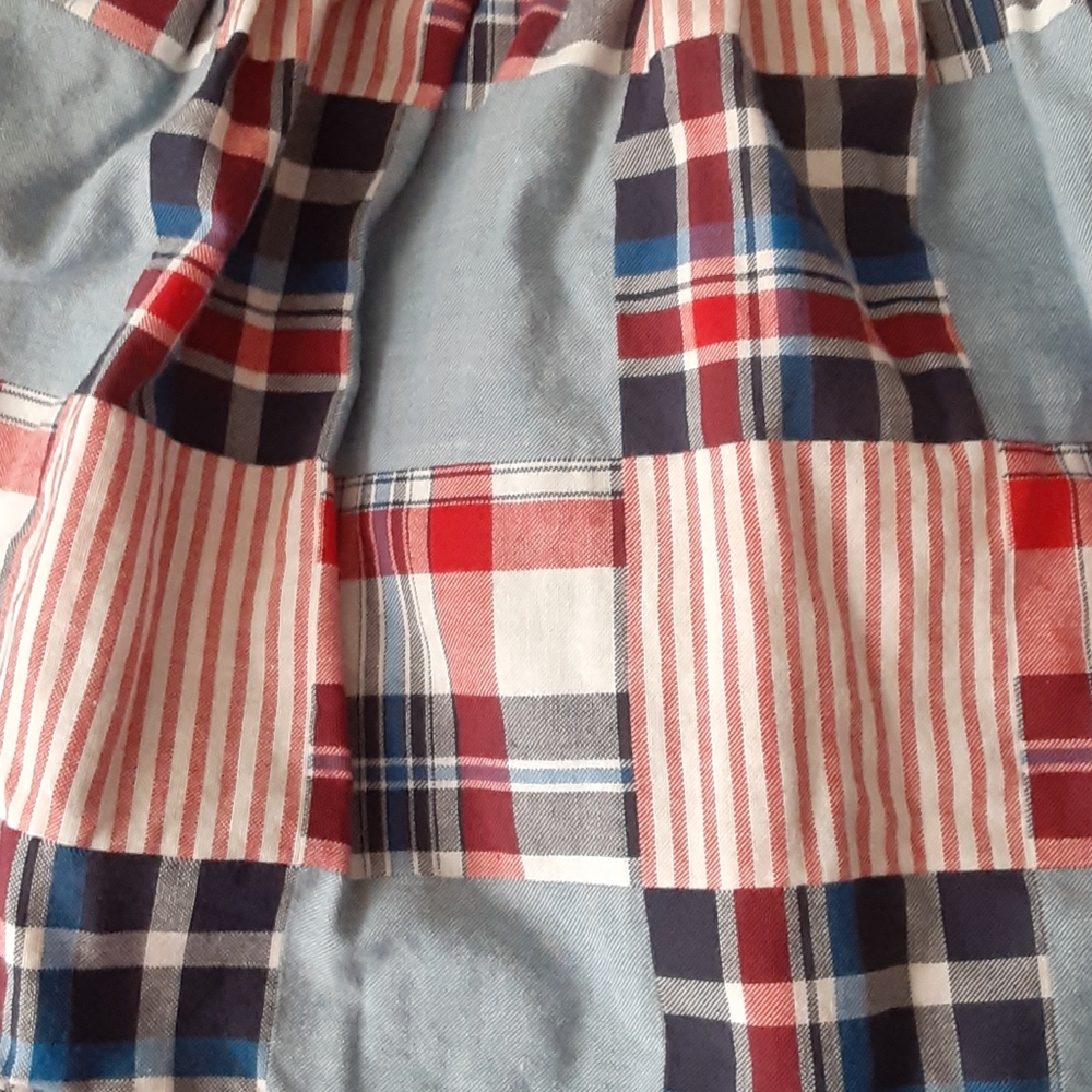 Gymboree infant red, white, & blue patchwork dress - Picture 4 of 7